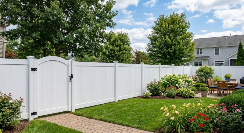 White Pvc Fence Installation in Grand Rapids, MI
